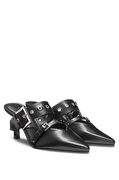 Nappa Leather Mules with Buckled Straps