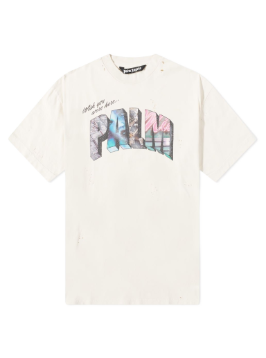 Tričko Palm Angels Sign Tee Biela | PMAA072S23JER0020184