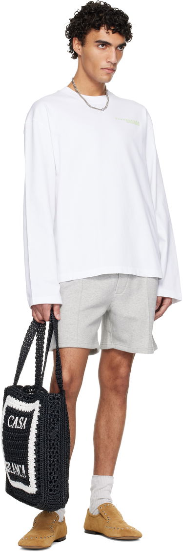 Šortky Casablanca Cashmere Blend Sweat Shorts Šedá | M-SP26-JTR-335-01, 3
