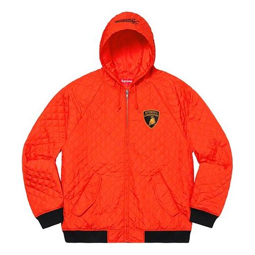 Prešívaná bunda Supreme Supreme Lamborghini Hooded Work Jacket Červená | SUP-SS20-519, 0