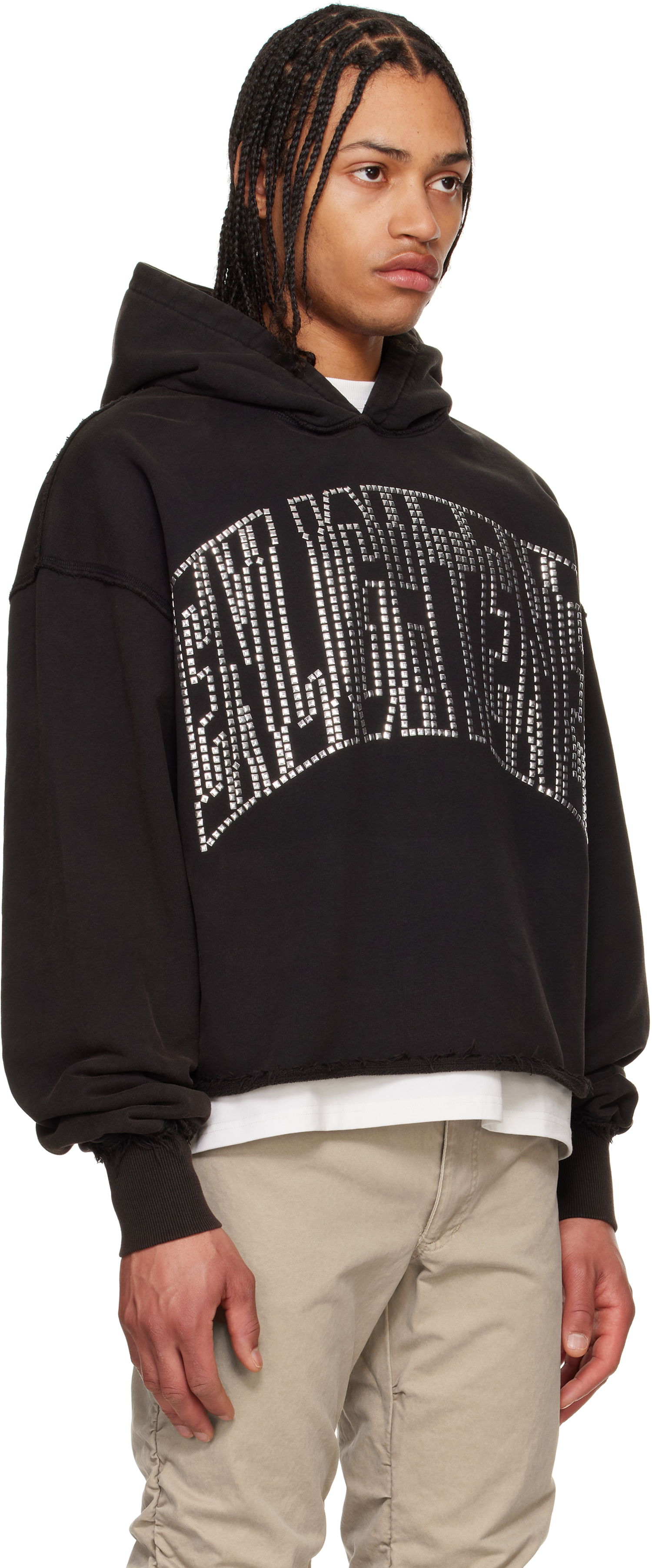 Mikina MISBHV MISBHV 'Enlighted' Cropped Hoodie Čierna | 250M215, 1