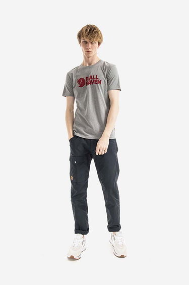 Tričko FJÄLLRÄVEN Logo Šedá | F87310-051, 3