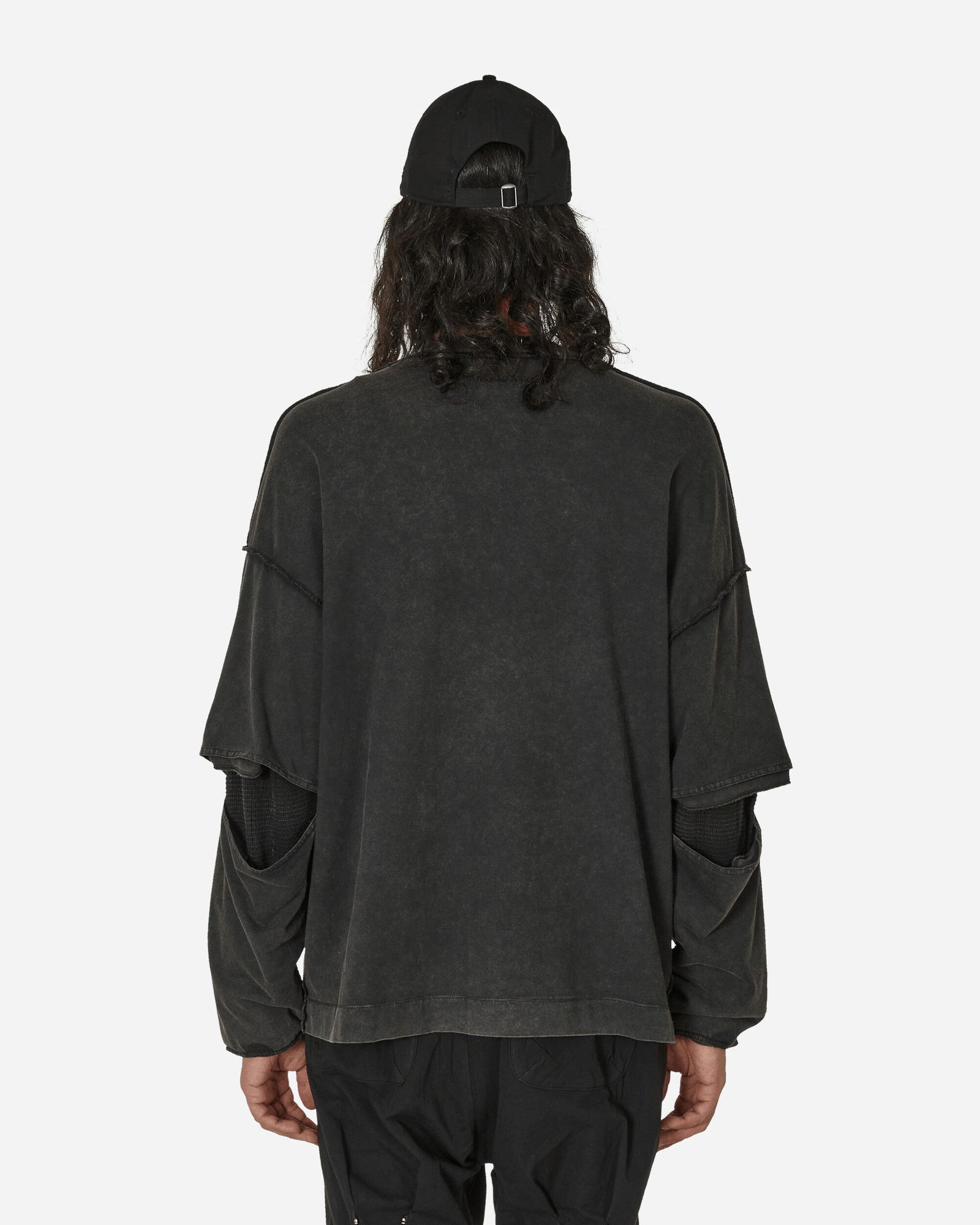 Cut-Out Elbow Longsleeve T-Shirt Washed Black