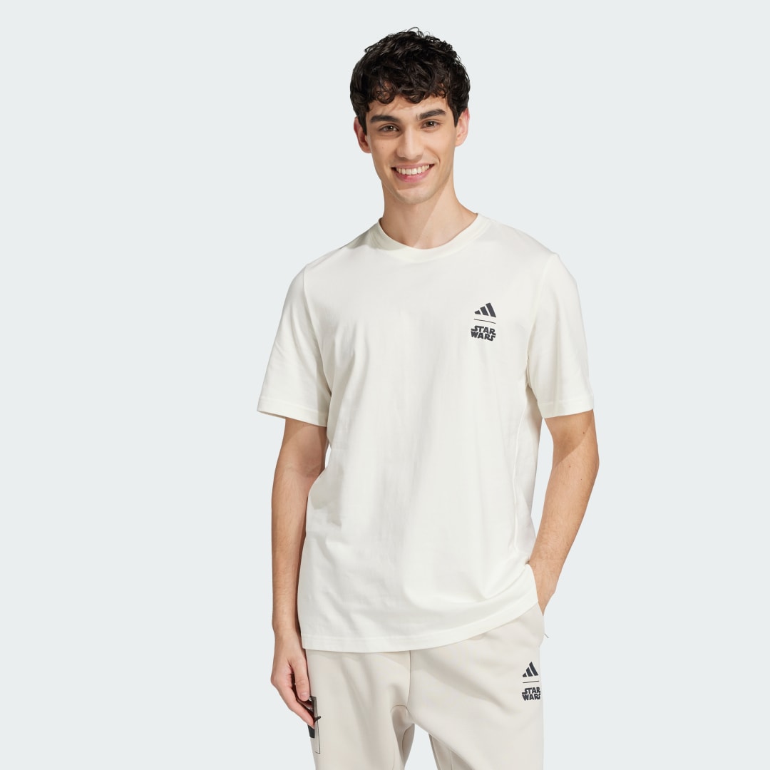 Tričko adidas Performance Star Wars The Mandalorian Regular Fit Graphic Tee Biela | JI5715, 0