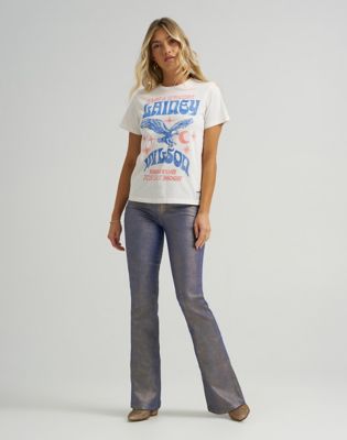 Tričko Wrangler Lainey Wilson Regular Tee Biela | 112374959:XS, 2
