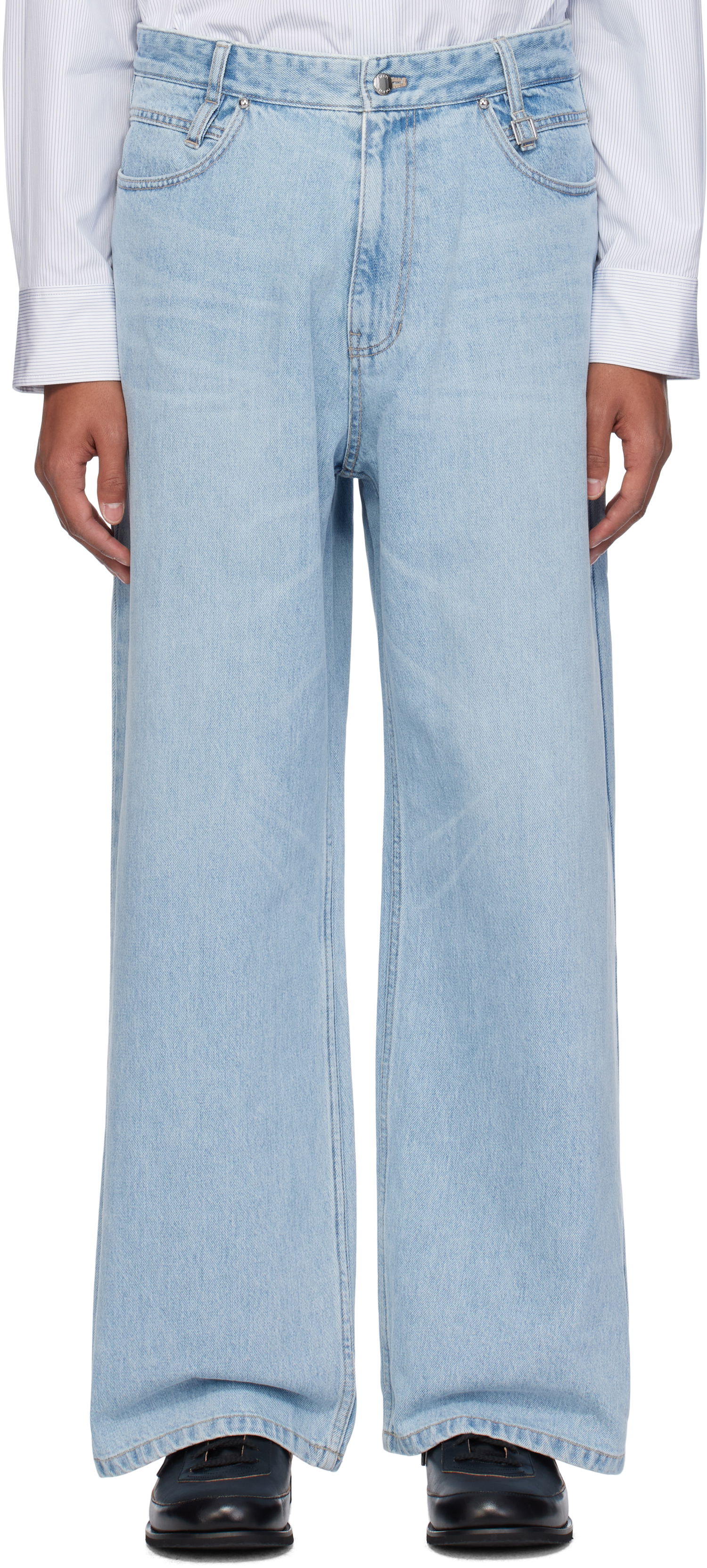 Džínsy WOOYOUNGMI Wide Jeans Modrá | W243PT23, 0