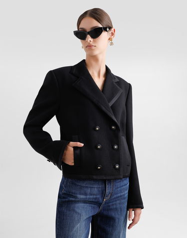 Bunda Dolce & Gabbana Dolce & Gabbana Double-Breasted Short Jacket Čierna | F29ANTFU2TZN0000, 3