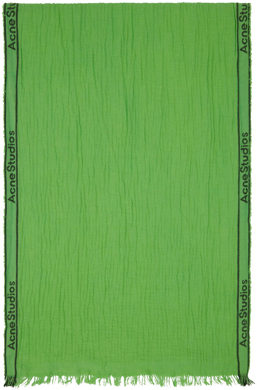 Šál Acne Studios Fringed Scarf Zelené | CA0315-, 0