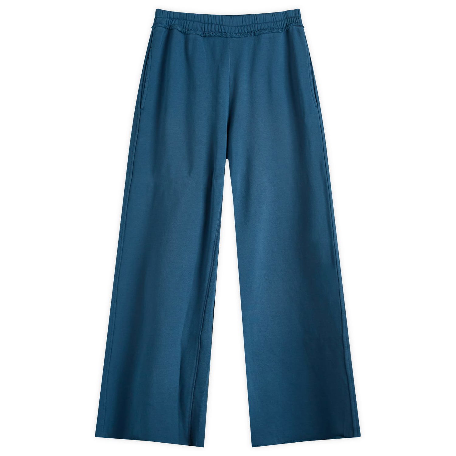 Tepláky SKIMS SKIMS Deconstructed French Terry Wide Leg Pants, Size Large Modrá | PT-PNT-7769W-INDIGO, 0