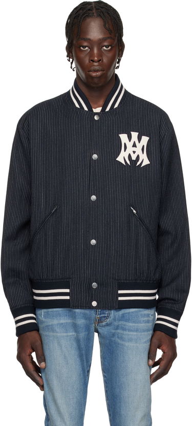 Bomber bunda AMIRI 'MA Hollywood' Pinstripe Bomber Jacket Navy | AMOUBB1024, 0