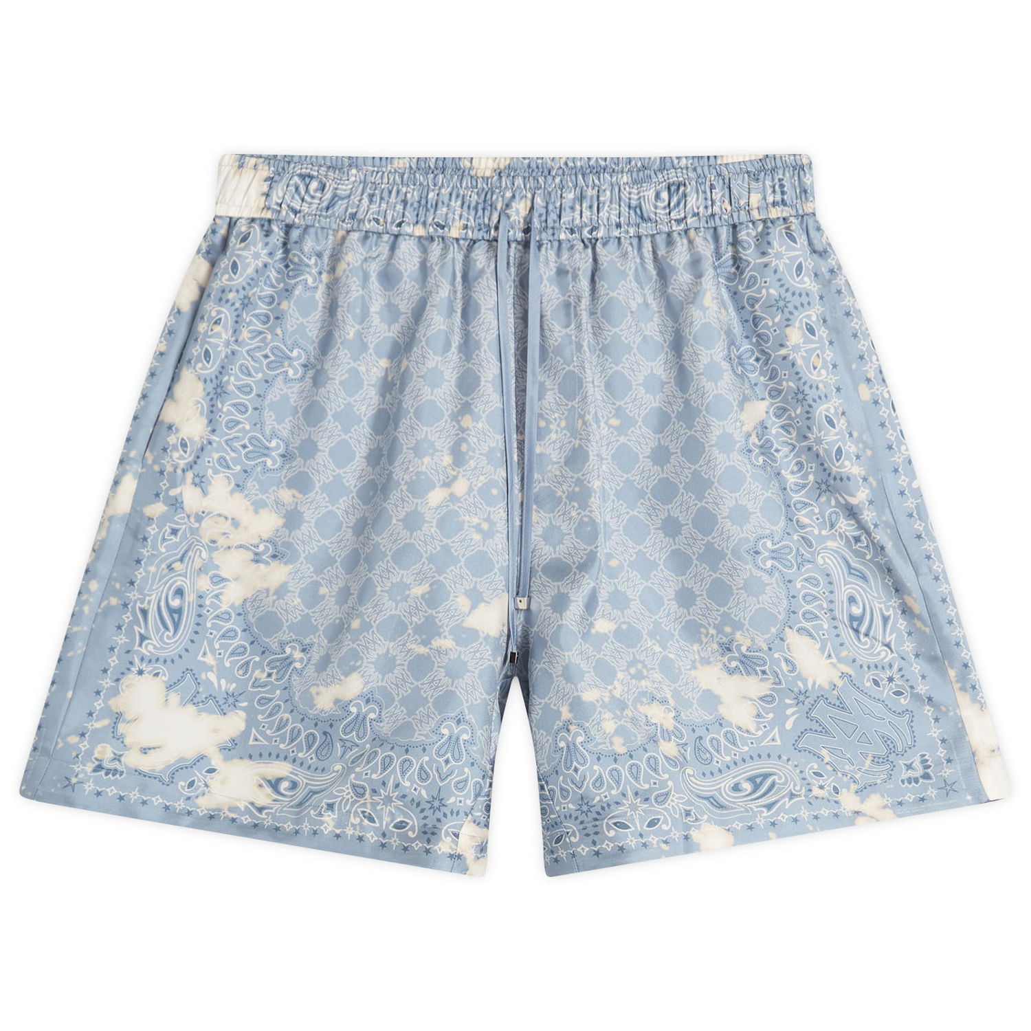 Šortky AMIRI Amiri Bleach Bandana Shorts, Size Large Modrá | AMSHCA1106-AshleyBlue, 1