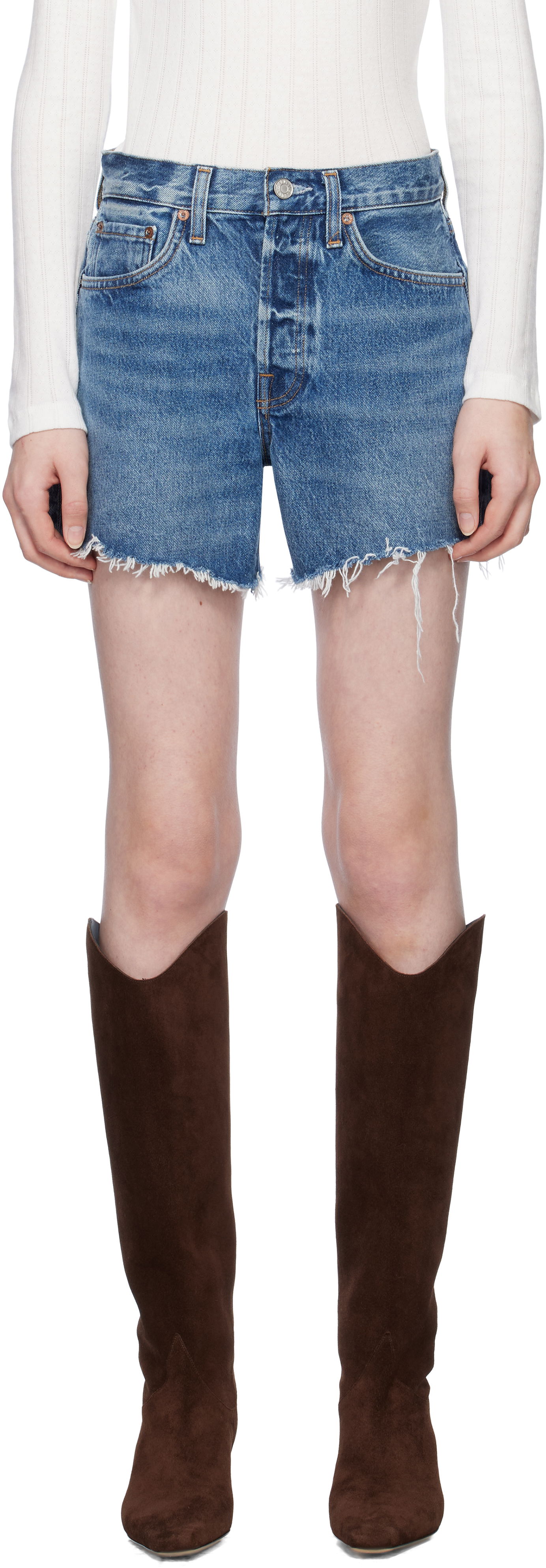 Parker Long Denim Shorts