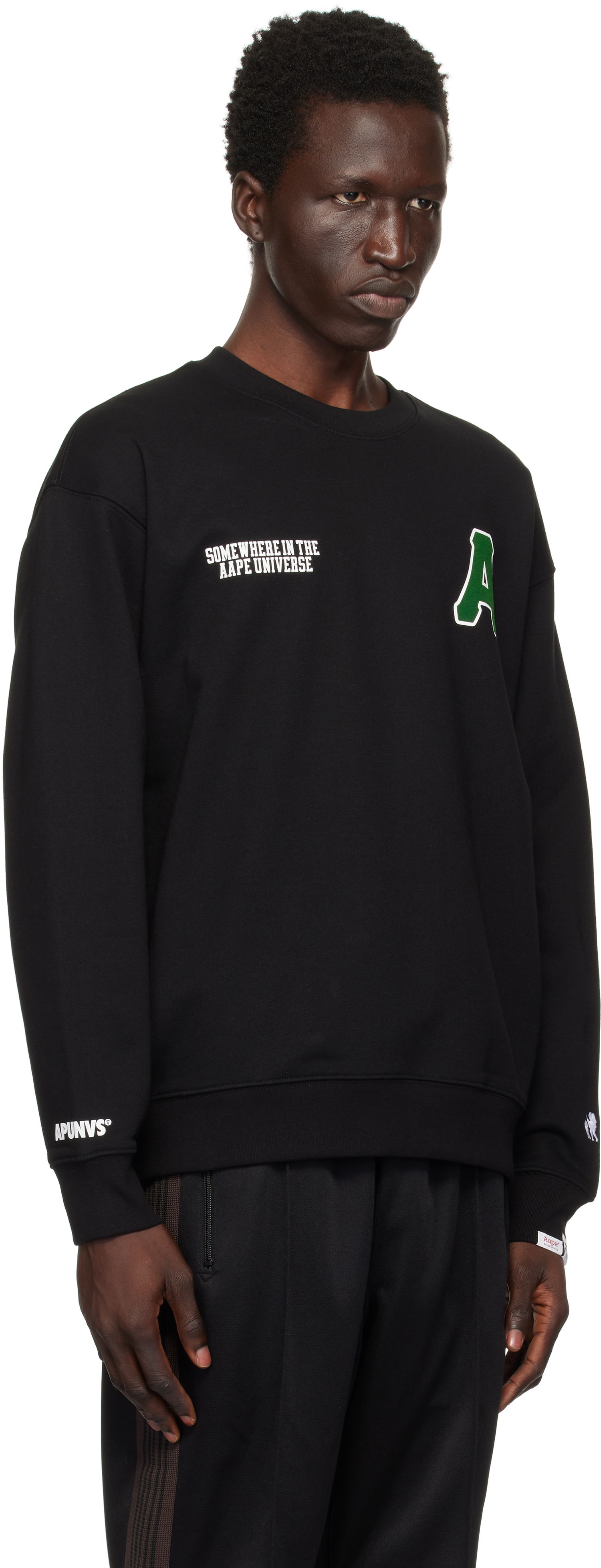 Mikina AAPE by A Bathing Ape AAPE by A Bathing Ape Sweatshirt Čierna | AAPSWMB336XXNBKX, 1