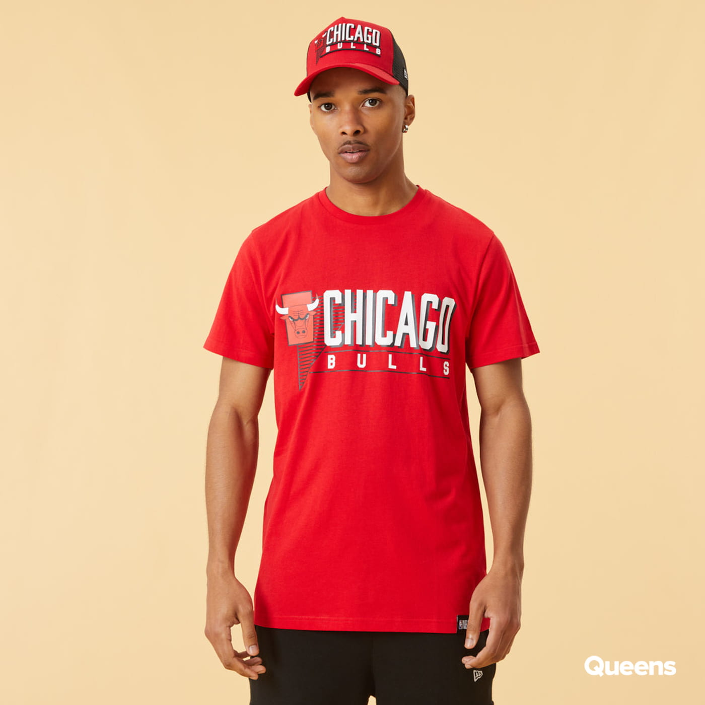 Tričko New Era Chicago Bulls Triangle Logo Red T-Shirt Červená | 12893076, 1