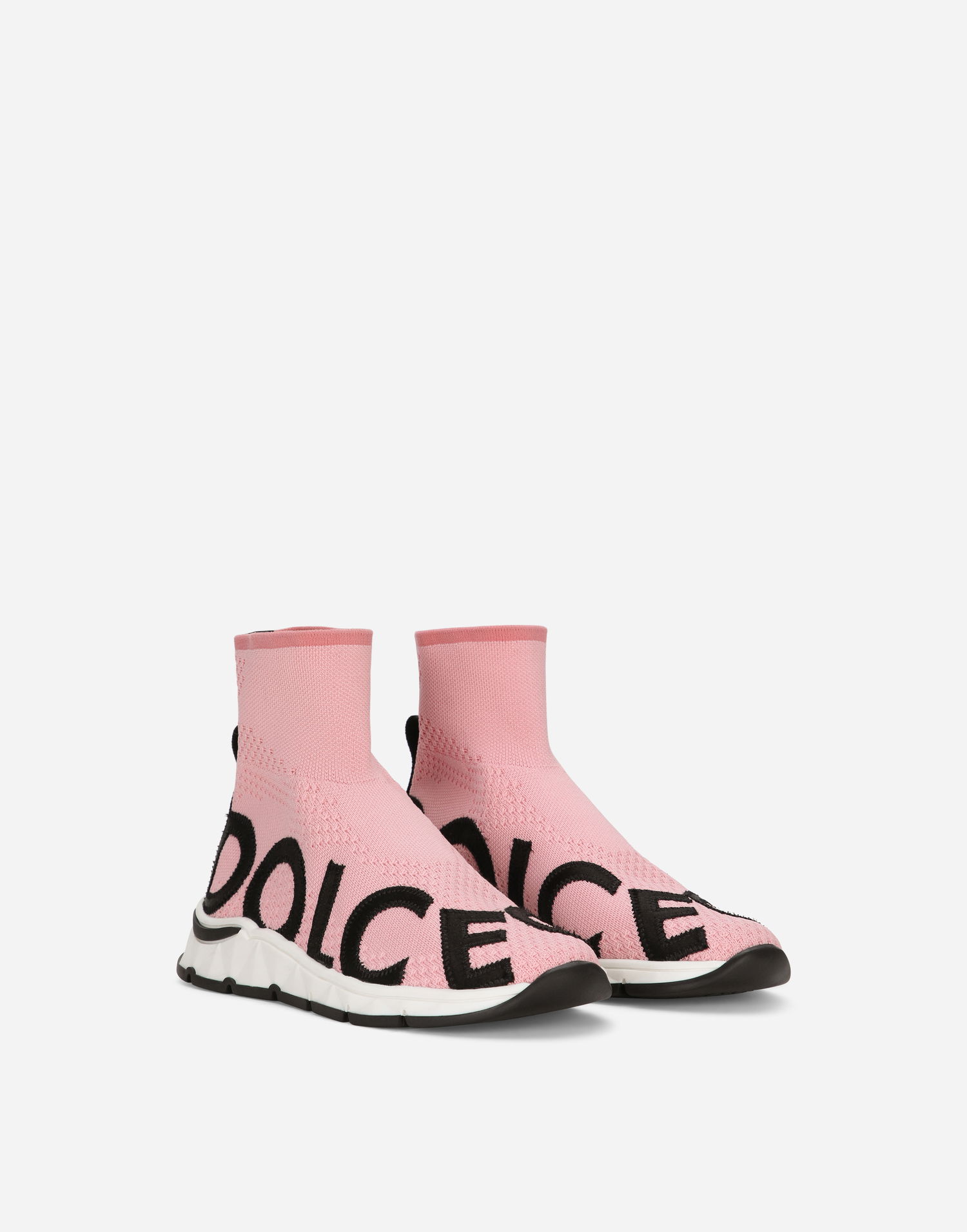 Tenisky a topánky Dolce & Gabbana Sorrento 2.0 Stretch Mesh High-top Ružová | DA5179AK3388B400, 1