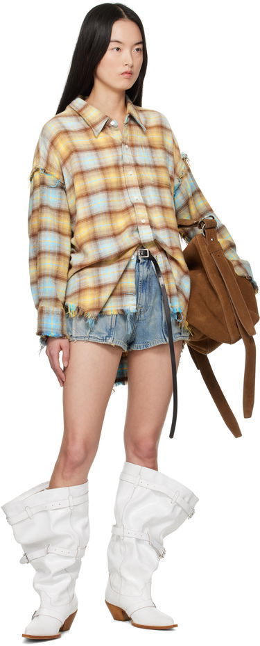 Košeľa R13 R13 Shredded Seam Drop Neck Plaid Shirt Rôznofarebný | R13WR075-R503B, 3