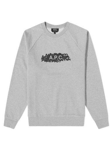 Sveter A.P.C. Koroku Stamp Logo Crewneck Šedá | COFAX-H27740-PLA