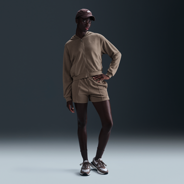 Mikina Nike Sportswear Chill Terry Full-Zip Hoodie Hnedá | FN2415-233, 3