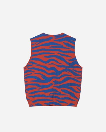 Sveter Stüssy Tiger Printed Sweater Vest Červená | 117139-0601, 1