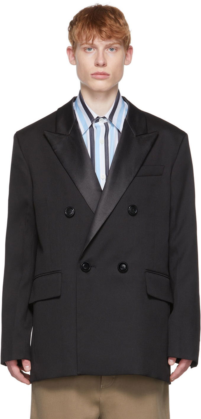 Kabáty AMI Wool Blazer Čierna | HBV400.244, 0