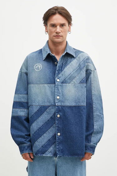 Košeľa Ambush Patchwork Denim Shirt Oversize Modrá | BMYD003F24DEN0014400, 0