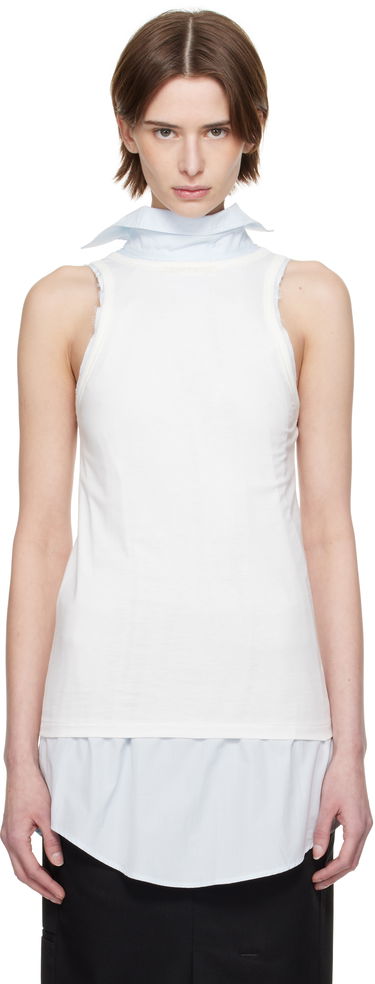 Tielko Maison Margiela Maison Margiela Back To Front Check Sleeveless Top Biela | S51NL0046 MTJ027, 0