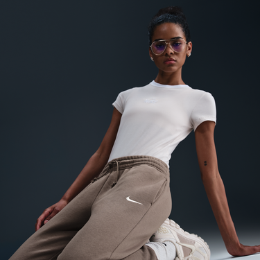Tepláky Nike Nike Sportswear Phoenix Fleece Mid-Rise Pants Hnedá | FZ7626-233, 4