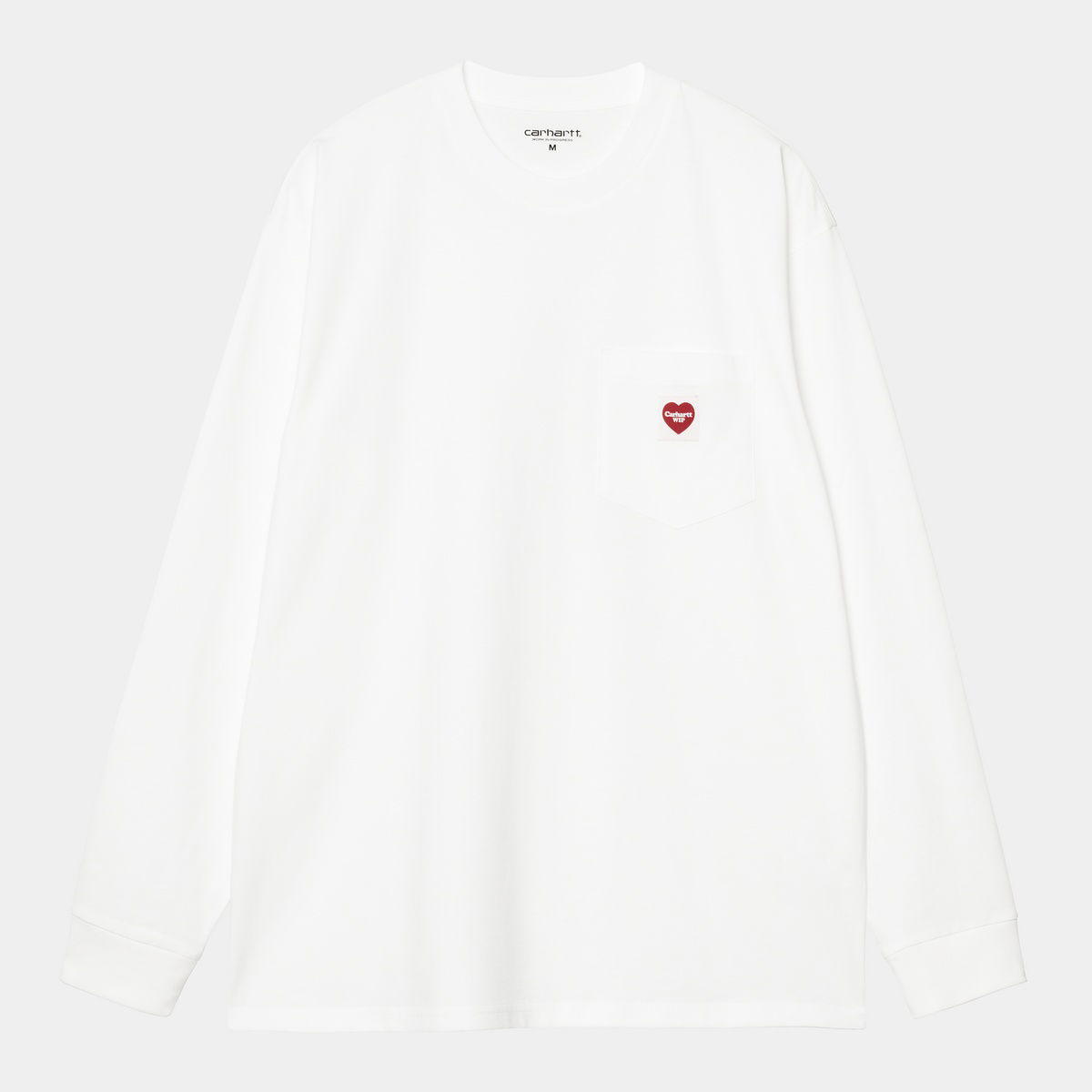 Tričko Carhartt WIP Long Sleeve Pocket Heart T-Shirt Biela | I035300_24, 0