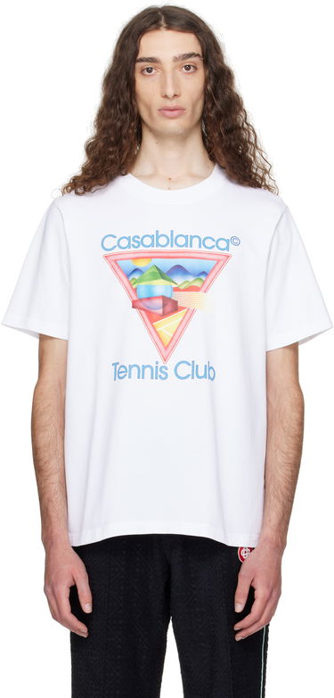 Tričko Casablanca Casablanca 'Tennis Club' Icon T-Shirt Biela | MPF25-JTS-001-01, 0