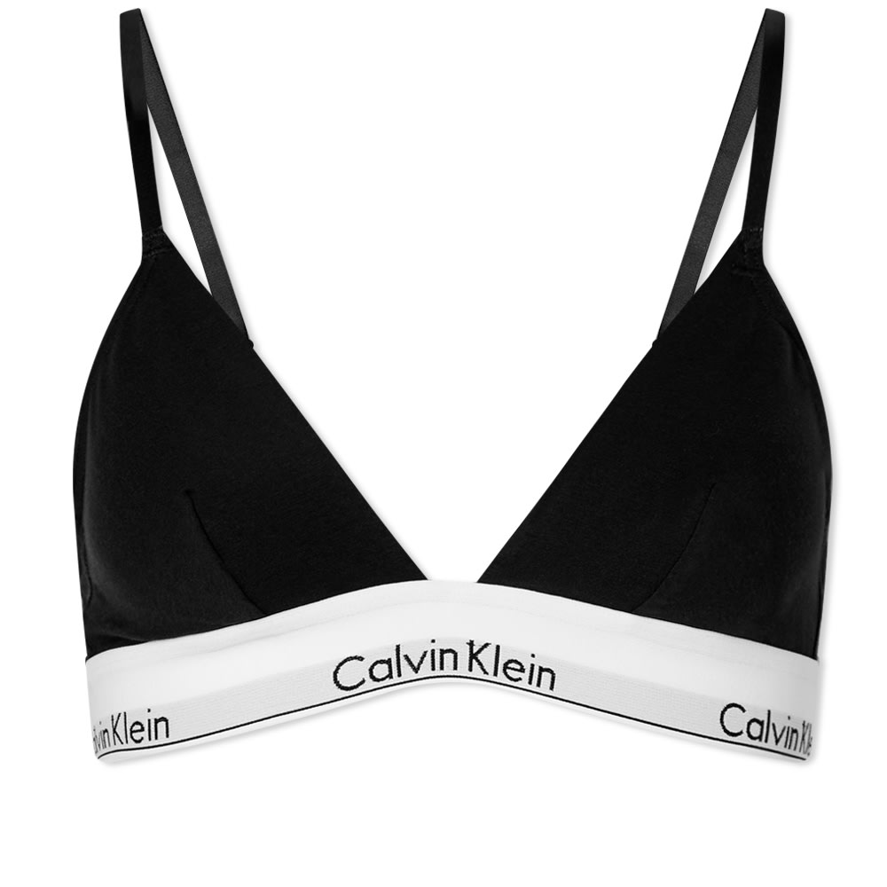 Podprsenka CALVIN KLEIN Unlined Triangle Bra Čierna | 000QF1061E001, 0
