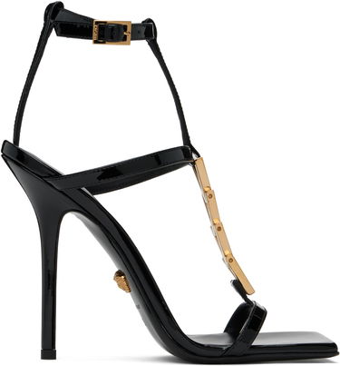 Šperky Versace Versace V2025 Chain Patent Heeled Sandals Čierna | 1018236_D2VE_1B00V, 0