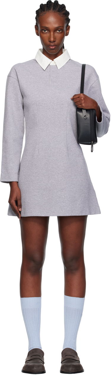 Šaty JW Anderson JW Anderson Long Sleeve Polo Midi Dress Šedá | JD0047-PG1845, 0