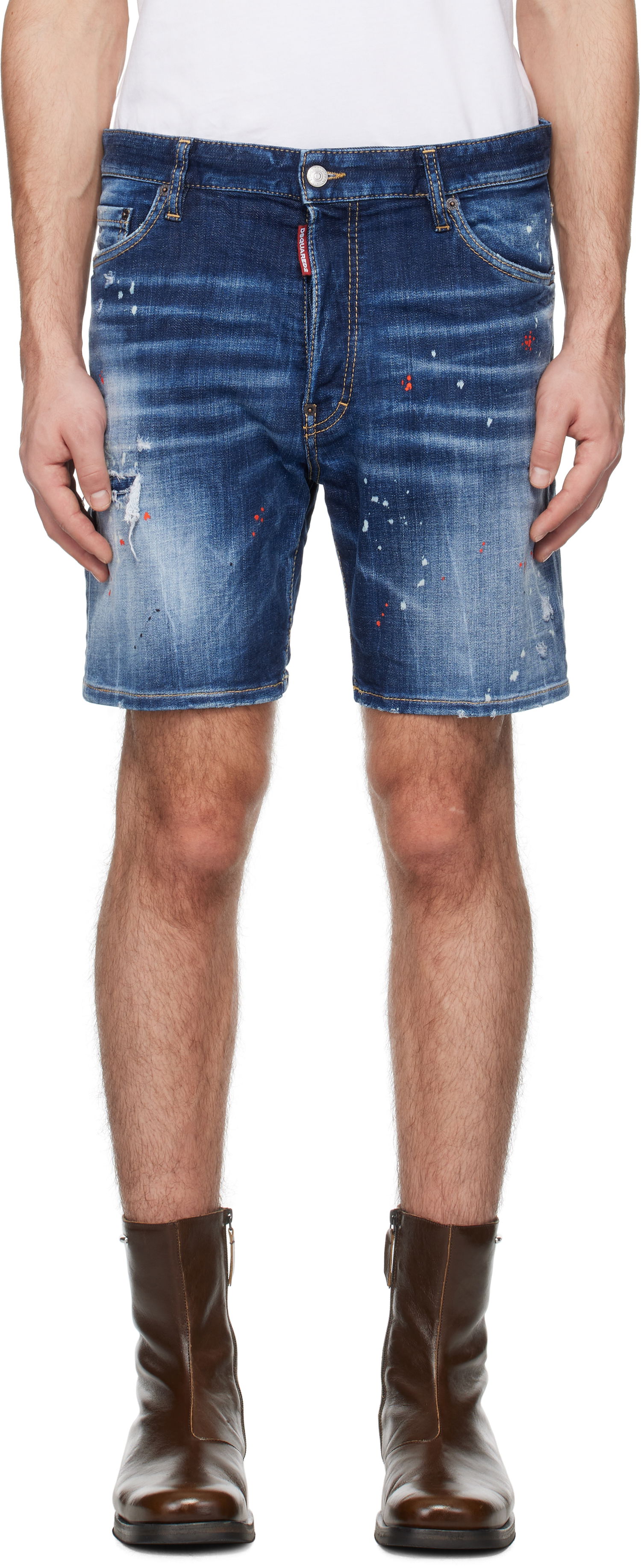 Šortky DSQUARED2 Dsquared2 Medium Easy Wash Denim Shorts Modrá | S74MU0884_S30664, 0