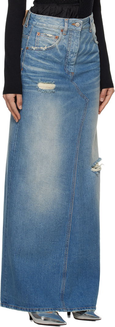 Sukňa Maison Margiela MM6 Maison Margiela Twisted Maxi Denim Skirt Modrá | S52MI0016 M30016, 1