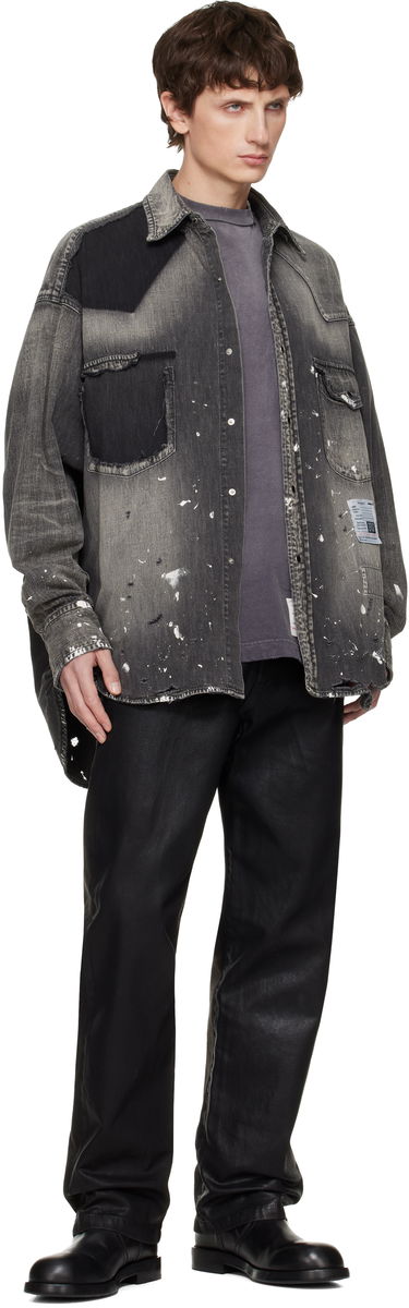 Košeľa Maison MIHARA YASUHIRO Distressed Denim Shirt Šedá | J15SH125, 3