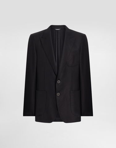 Bunda Dolce & Gabbana Dolce & Gabbana Single-Breasted Wool Jacket Čierna | G2TF4TFM2GUN0000, 0