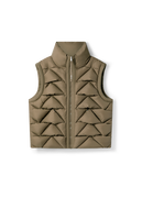 Knit Geometric Quilted Puffer Vest