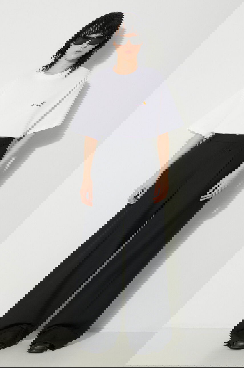 Tričko Carhartt WIP S/S American Script T-Shirt Čierna | I032218.02XX, 0