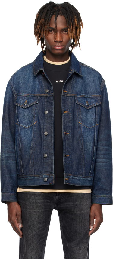 Bunda BOSS HUGO Adjustable Hem Denim Jacket Modrá | 50530639, 0