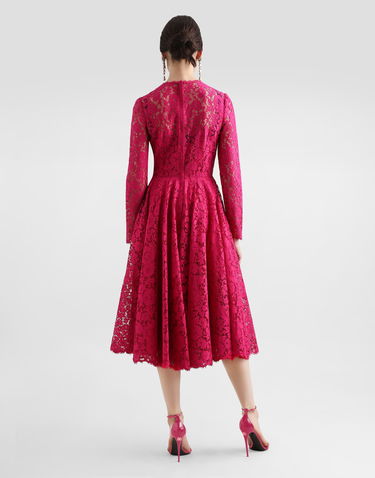 Šaty Dolce & Gabbana Dolce & Gabbana Cordonetto Lace Circle-Skirt Dress Ružová | F6TJOTHLMIIF0382, 2
