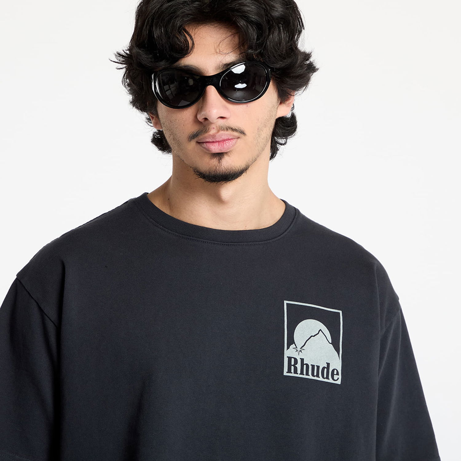Tričko Rhude Rhude Moonlight Badge T-Shirt Čierna | RHPS25TT030122306, 1