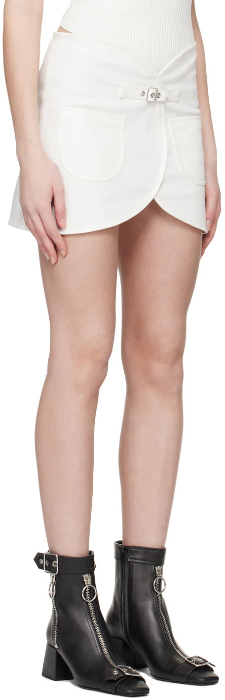 Sukňa Courrèges Courrèges Ellipse Denim Miniskirt Biela | 124DJU143DE0022, 1