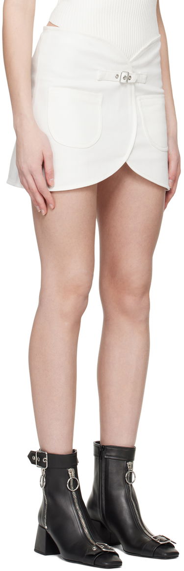 Sukňa Courrèges Courrèges Ellipse Denim Miniskirt Biela | 124DJU143DE0022, 1