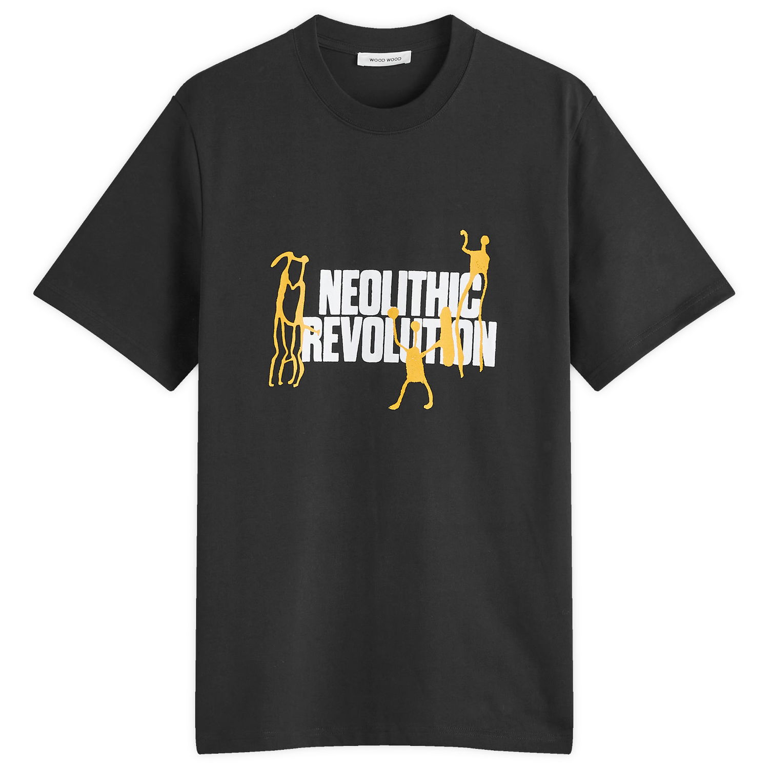 Tričko WOOD WOOD Neolithic T-Shirt Black Large Čierna | 30250233-9999, 0