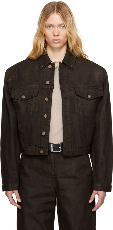 Bunda Entire Studios Entire Studios Shrunken Denim Jacket Hnedá | ESU-S25-11002-MU, 0