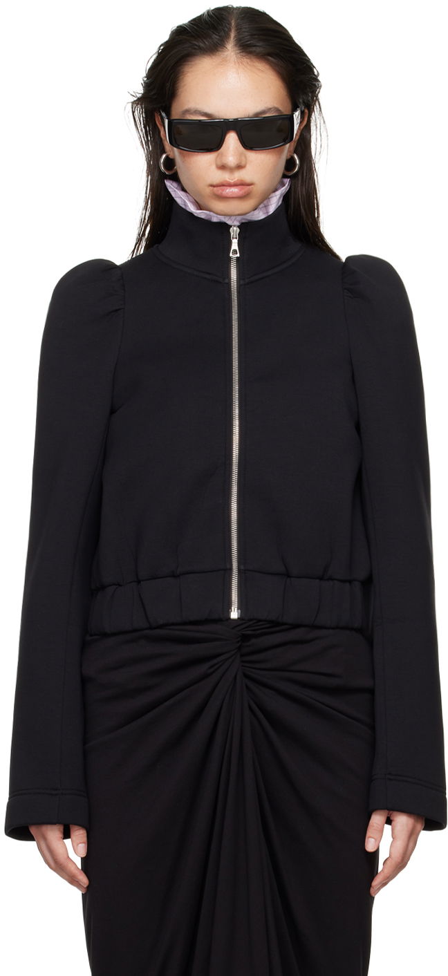 Bunda Dries Van Noten Zip Cotton Jacket Čierna | 242-011171-9622, 0
