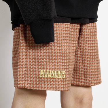 Šortky Pleasures Intercept Houndstooth Shorts Hnedá | P23F007-BROWN, 5