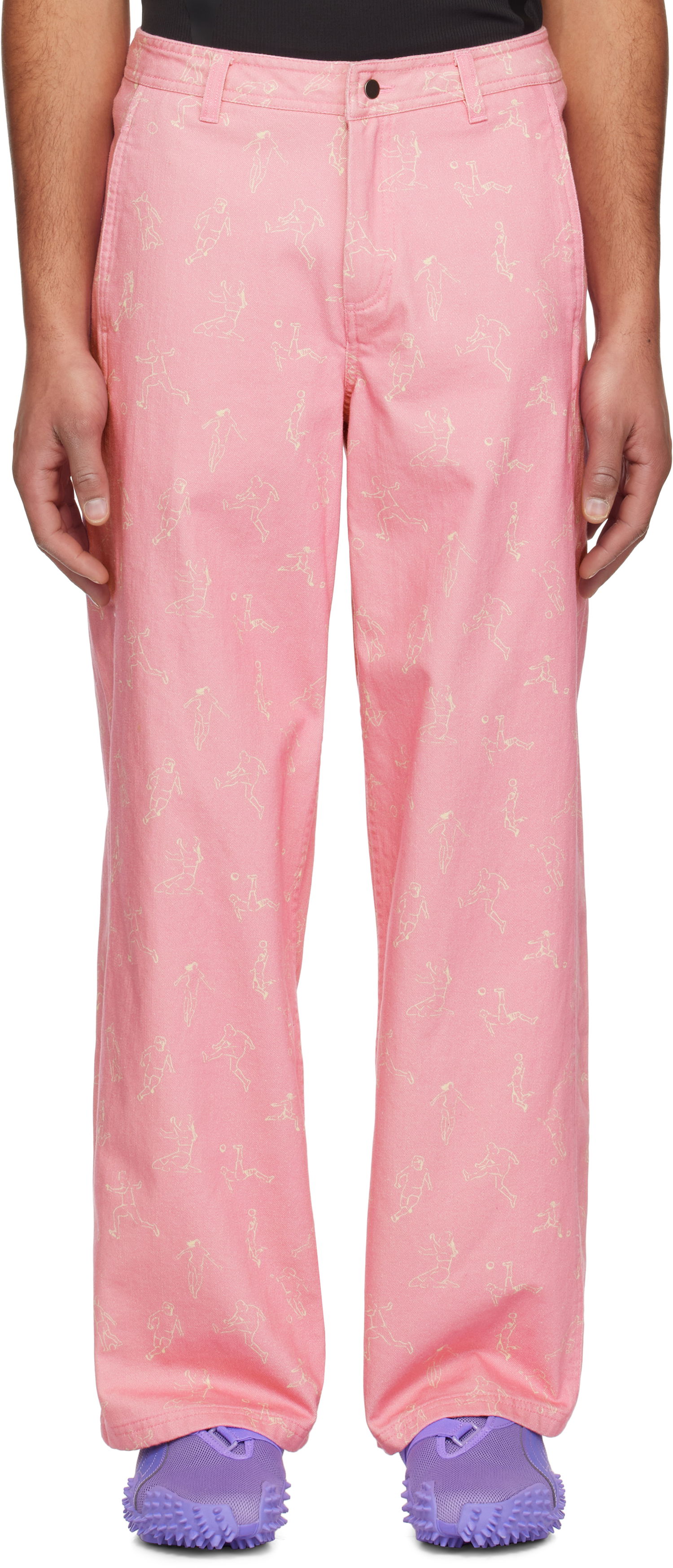Nohavice KidSuper KidSuper x PUMA Doodle Pants Ružová | 62670748, 0