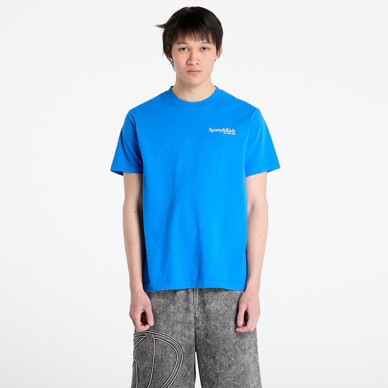 Tričko Sporty & Rich Sporty & Rich Health is Wealth T-Shirt Modrá | TO043622300BL67, 0