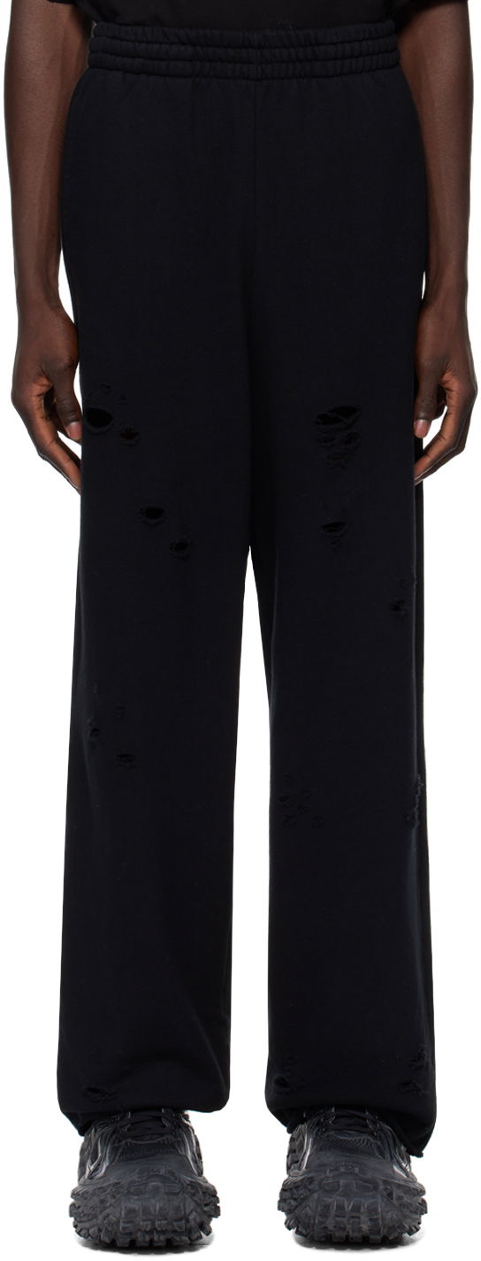 Tepláky We11done We11done Distressed Sweatpants Čierna | WD-TA1-24-812-U-BK, 0